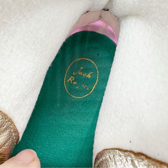 Jack Rogers Waterproof Chloe Lavender and Metallic Gold Duck Rain Boots Sz 11‎ - Picture 13 of 16